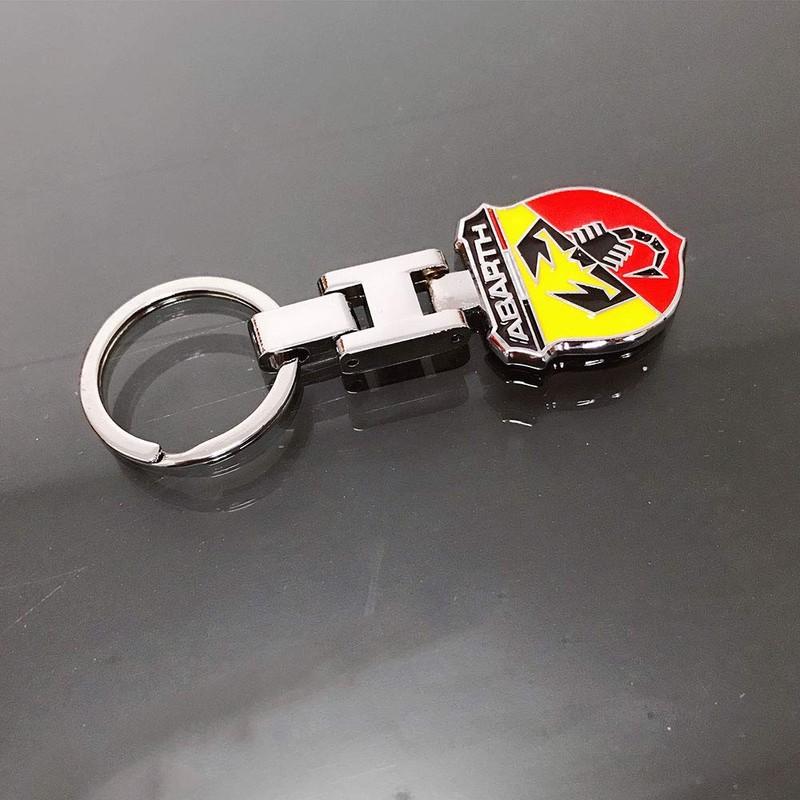 For FIAT Abarth 500 Metal Auto Accessions Universal Car Keychain
