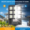 Solar Lights Outdoor,IP66 Waterproof Solar Street Lights Outdoor,6500K LED Dusk