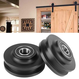 2 pieces barn door castors - sliding barn door wheel closet hardware roller cabinet window pane for home use