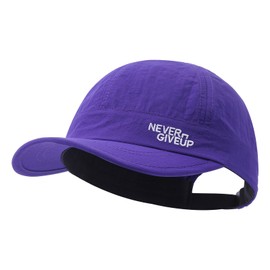 Gvatasz Cooling Short Bill Baseball Cap Quick Dry Short Brim Sports Caps Waterproof Summer Sun Hat Trucker Cap,Purple