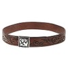 Austin Accent Inc. 1" Brown Leather Scroll W/Buckle Hat Band