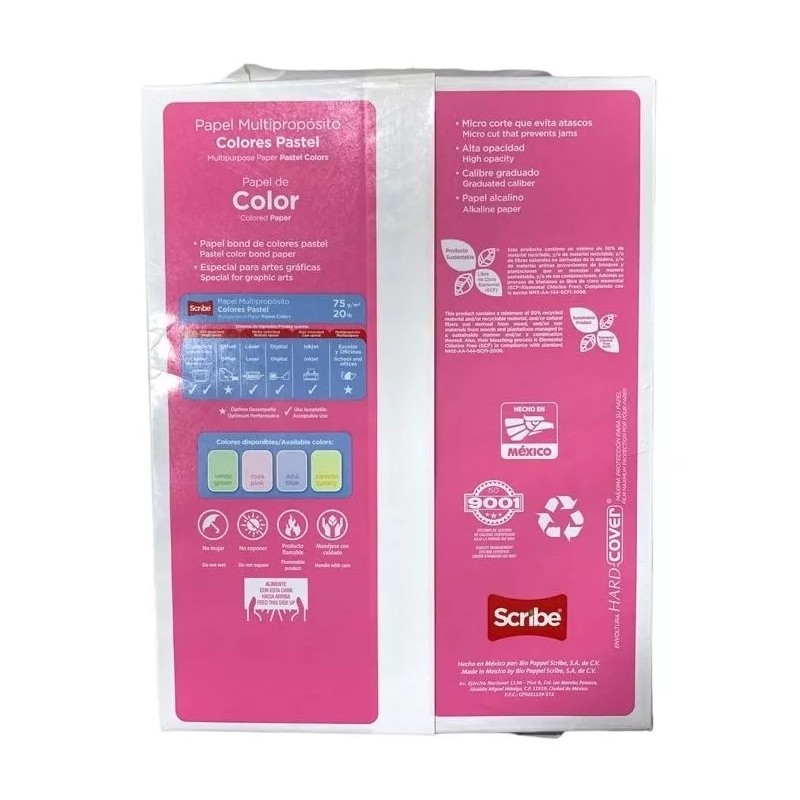 Scribe Papel Bond Scribe Tamaño Carta Color Azul 500 Hojas