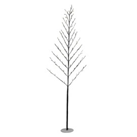 Melrose 42"" LED Lighted Frosted Christmas Twig Tree, black