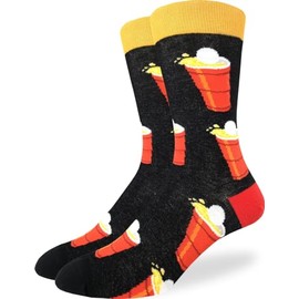 Good Luck Sock Men's Beer Pong Socks, Adult, Shoe Size 7-12