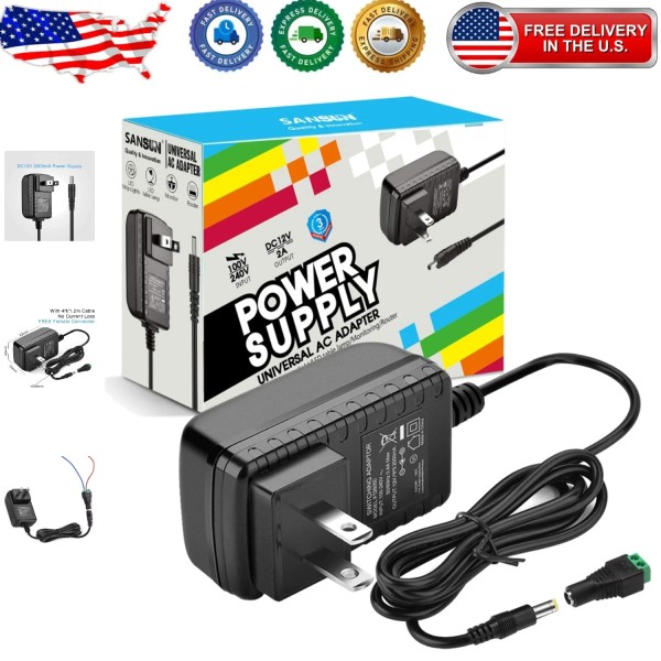 Versatile 12V 2A Power Supply - Perfect for LED Strip