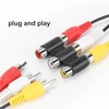 TECHZOCO Triple RCA Female Adapter 3 Way RCA Female Triple