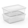 Sterilite 12 Qt Storage Box, Stackable Plastic Container Home Organizer,