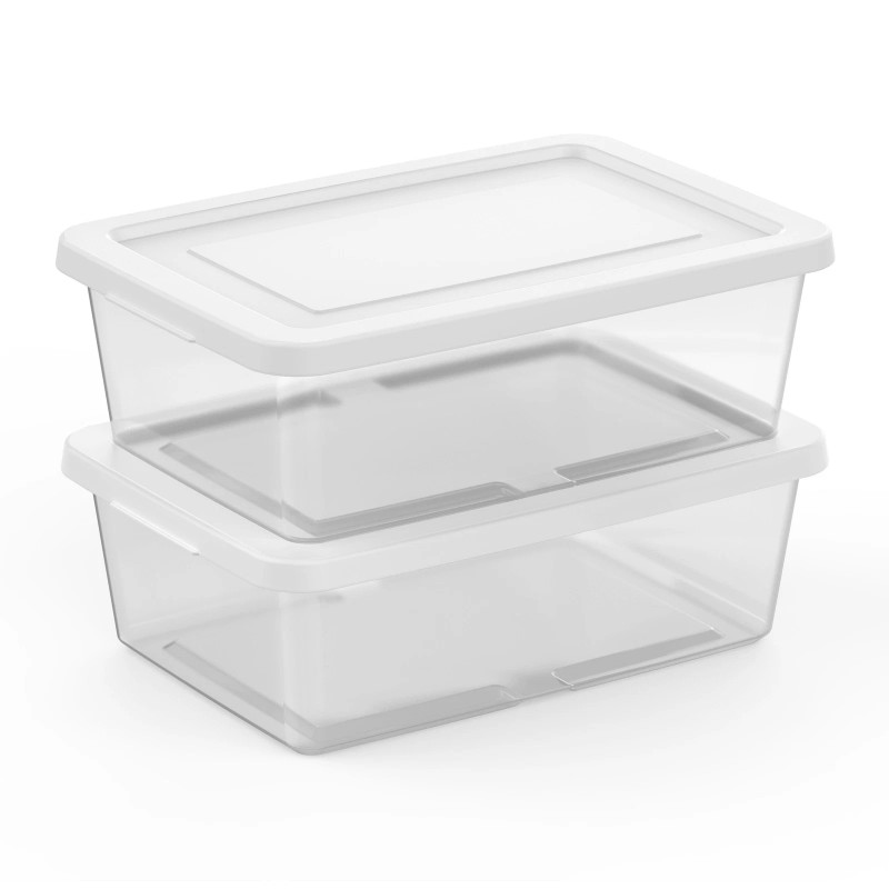 Sterilite 12 Qt Storage Box, Stackable Plastic Container Home Organizer,