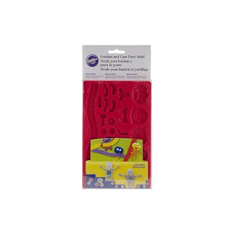 Wilton Fondant and Gum Paste Mould with Robots and Monsters