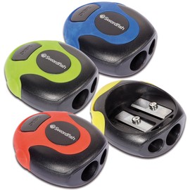 Swordfish"Twin Soft Grip" Pencil Sharpener Tub of 30