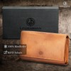 LINDENMANN Women's Purse Full Cowhide Leather Cognac, Cognac