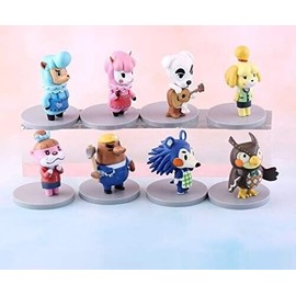 Furuta Animal Crossing 2 inch Mini Figure PVC Statue Set of 8. Free Shipping.