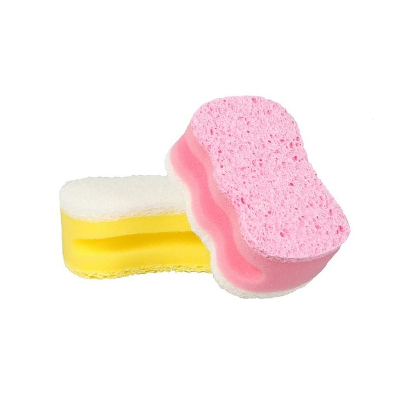Nail Guard Dual Sided Dish Washing Sponges Assorted Colors (6