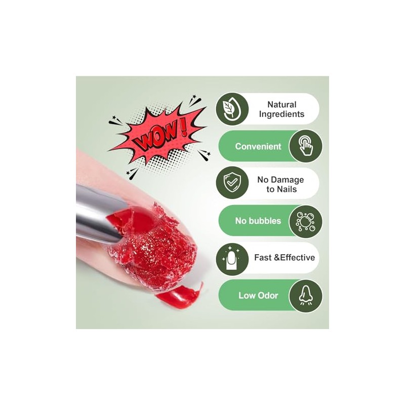 2 Pcs Gel Nail Polish Remover, Easily & Quickly Remove