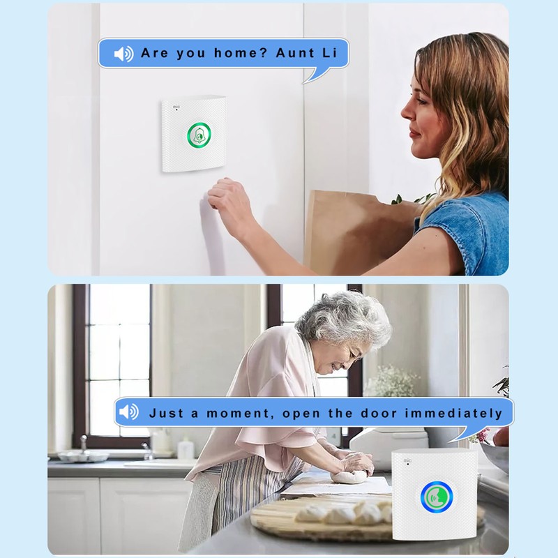 2 Way Voice Intercom Anti Interference Wireless 1 Key Operation