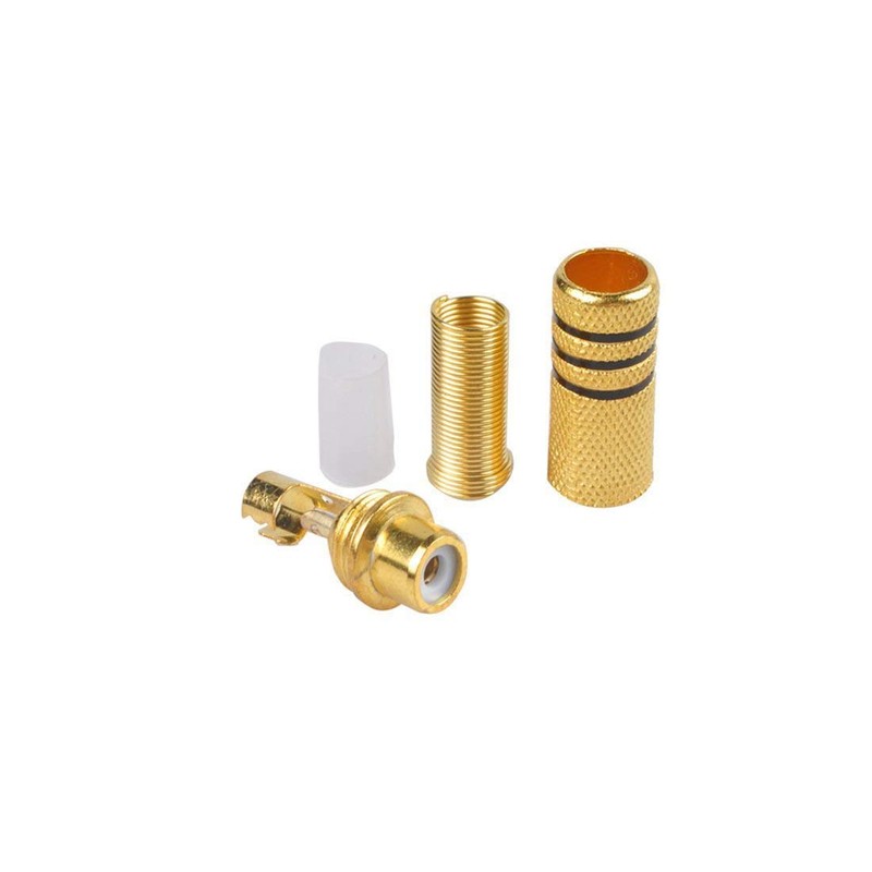 Pair the RCA socket with the red and black stereo