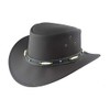 Australian Leather Cowboy HAT Western Aussie Style Bush HAT Plain