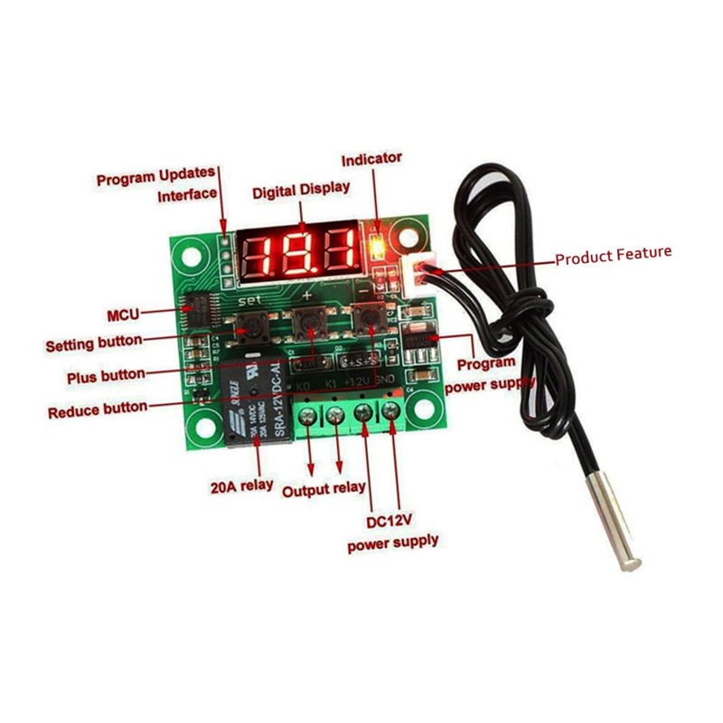 LALAFINA Programmable Thermostat with LED Display Smart Digital Temperature Controller