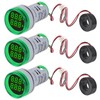 XIITIA 3pcs 2 in 1 60-500V 0-100A AC Digital Ammeter