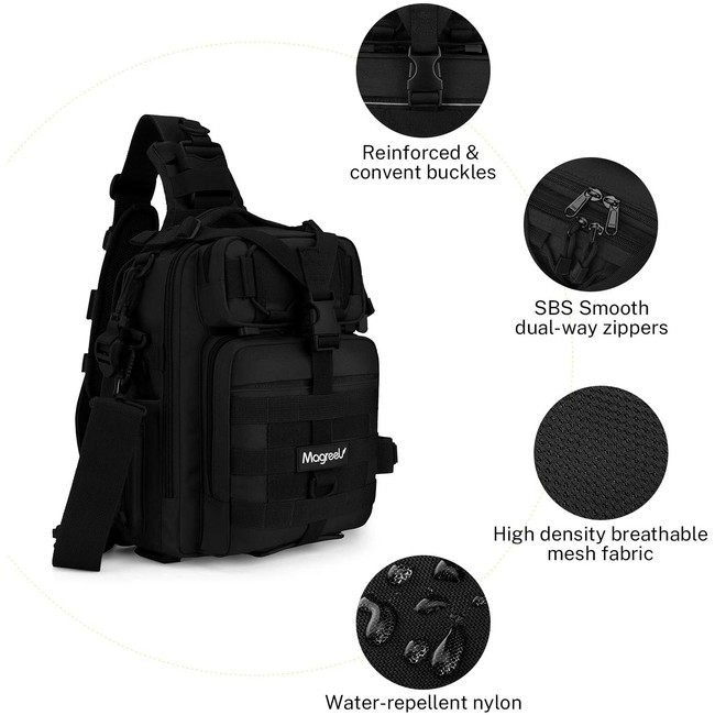 Magreel Fishing Tackle Bag Waterproof Shoulder Backpack Cross Body Sling Bag 