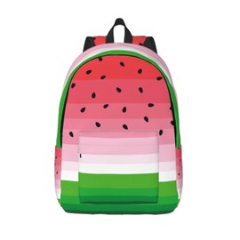 GVGOAGL Stylish Backpack For Girls Boys Women Lightweight Canvas Bookbag Casual Daypack For Travel Work Hiking, Funny Watermelon Cute Fruit, Small, Daypack Backpacks