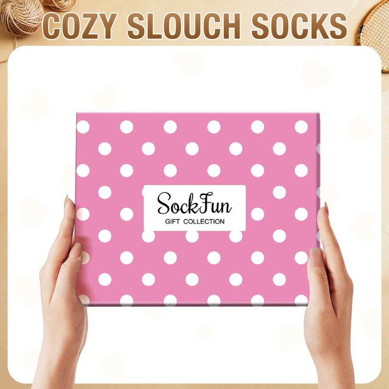 Slouch Gifts for Women - Slouchy Scrunch Scrunchy Socks, Pink