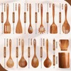 Wooden Spoons for Cooking, 12PCS Teak Wooden Kitchen Utensil Set