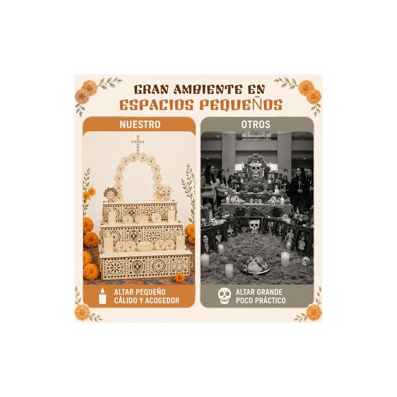JeeLeeko Kit DIY de Mini ofrenda de Día de Muertos