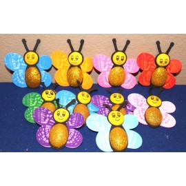 Unbranded HAPPY BUTTERFLY BIRTHDAY PARTY SUPPLY OR DECORATION FOAM FIGURES 10 PACK