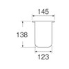 SANEI H650F-L Sink Drain Basket, Stainless Steel, Diameter 5.7 inches