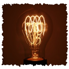 IP INDUSTRIAL PERFORMANCE Vintage 40 watt 1920 Light Bulb, Nostalgic Quad Loop Filament, Medium Base, Victorian A19 Glass Shape