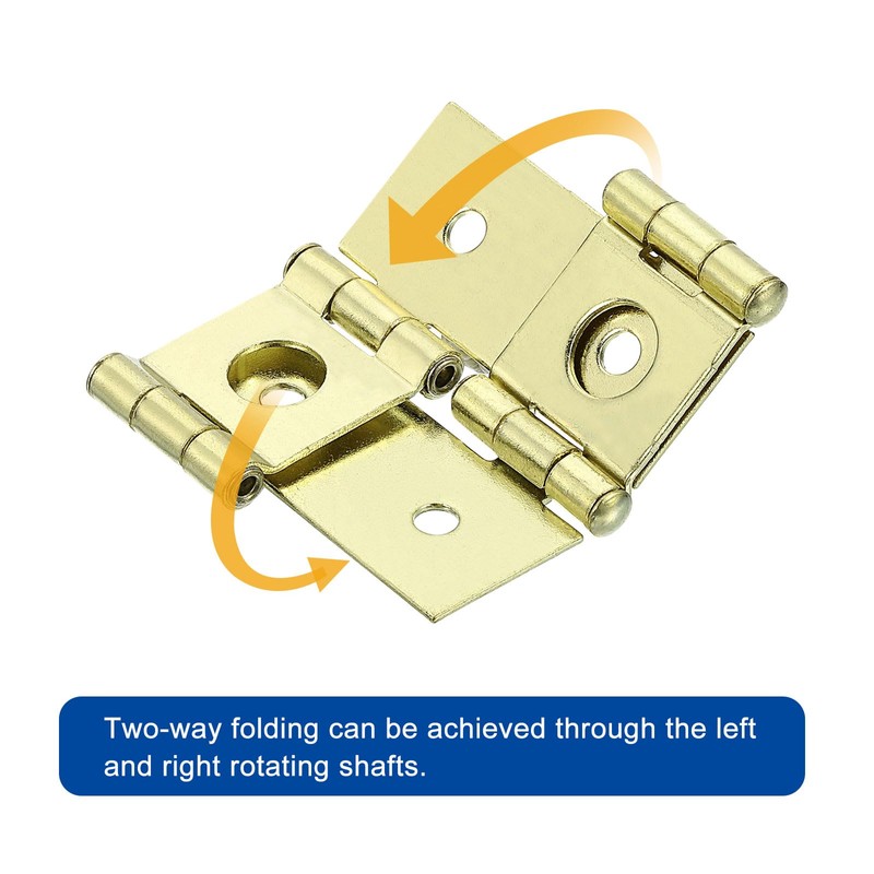 uxcell Double Acting Hinges Folding Screen, 4Pcs 2.13" Double Swing