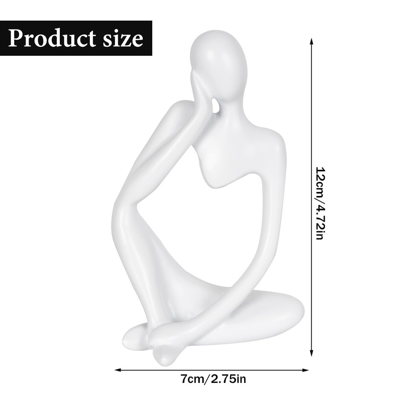 Zimoer Denker Resin Sculpture, Abstract Art Figures, Bookshelf DEK, People