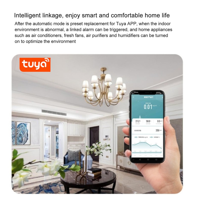Smart Air Box Gas Formaldehyde CO2 Temperature for TUYA Zigbee