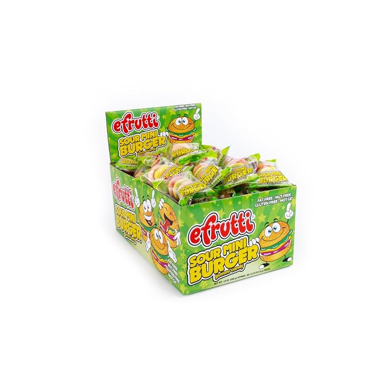 Sour Gummy Burger - Mini Gummi Hamburger 60 pieces