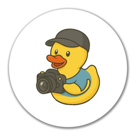 Huuraa Sticker Squeaky Duck Photography Comic Rubber Duck Gift 10 cm Squeaky Duck Photography Gift Idea