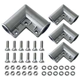 VIVIDA Chain Link Fence Gate Corner 1-3/8" x 1-3/8", Aluminum 90 Degree Gate Elbow, 1-3/8" Chain Link Fence Fittings, 4 Pack