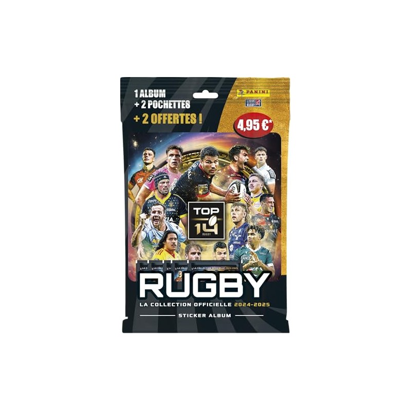 Panini Rugby Top 14 Album 2024-2025 + 2 Sleeves +