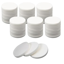 EDOBLUE 48 PCS White Makeup Sponges, Makeup Sponge Round Foam Pads, Compact Face Powder Puffs, Beauty Foundation Powder Mixer for All Skin Types, Both Wet and Dry