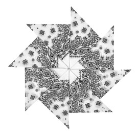 Junevna 100% Cotton 8 Pack Cotton Bandanas(Pearl White)