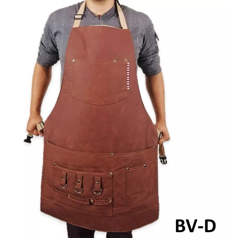 Benitez S.J.T. 10 Mandiles Barbero Vini Piel Delantal Estilista Barber