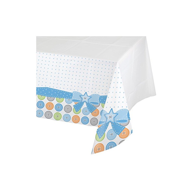 Cute as a Button Boy Printed Plastic Tablecover (1 ct)