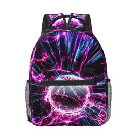 Jgvxfkp Backpack For Girls Boys 16.5 Inch Bookbag 3d Lightweight Kids Backpacks For School Back To School Gifts, Baseball, One Size