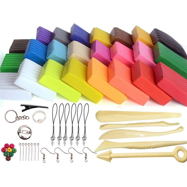 YIQI Polymer Clay - Polymer Clay 24 Colours Clay Oven