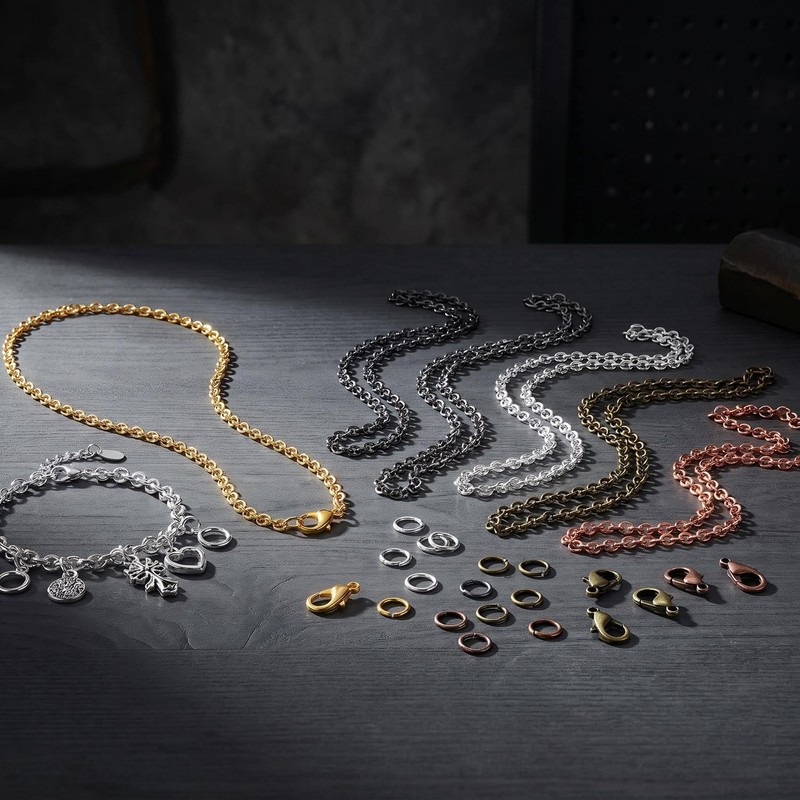 Chains for Jewellery Making 60 ft 6 Colours 2mm Jewellery