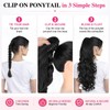 Long Curly Wavy Claw Clip Ponytail Extension,24" Chocolate Brown