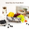 Natural Oval Marble Fruit Bowl, Two-Legged Decorative Bowl Calacatta Viola