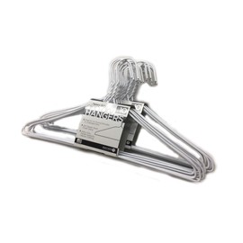 20 PC Vinyl Coated Heavy Duty Wire Cloth Hanger Plastic Coated Steel Coat Hanger Hook - White Color 16" (40.5Cm) Wide