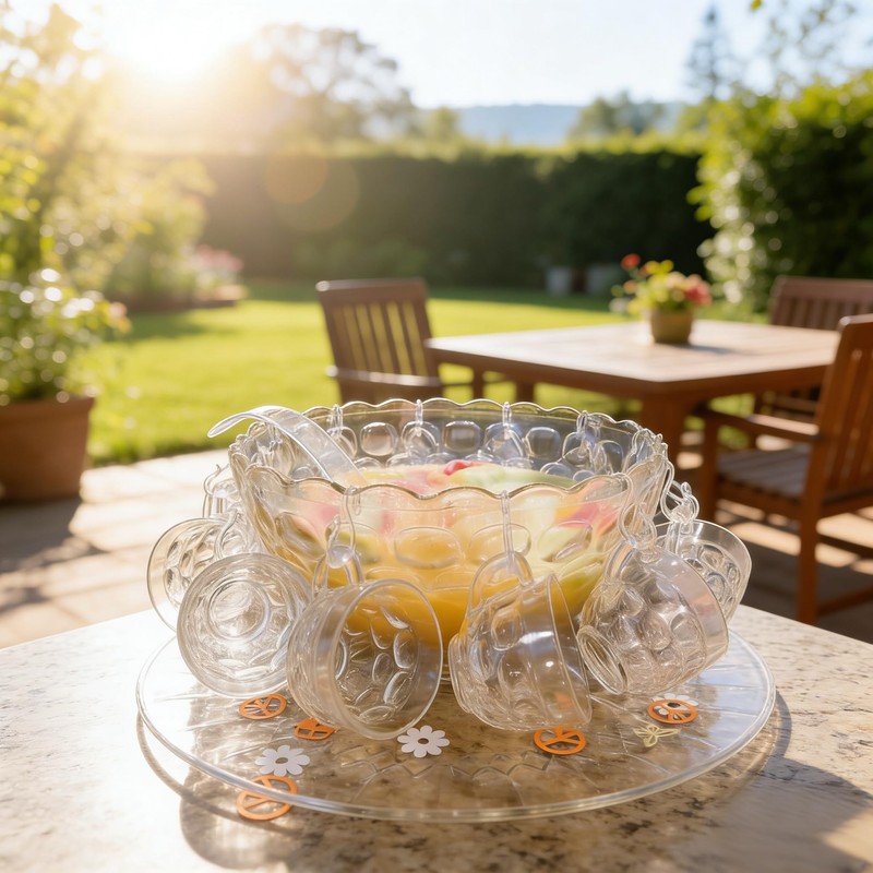 ZIOJOVK 12 PCS 1.7Inch Clear Plastic Punch Bowl Cup S