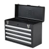 20.5-inch Portable Metal Tool Box with 4 Ball Bearing Slide